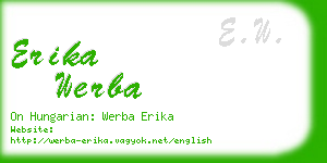 erika werba business card